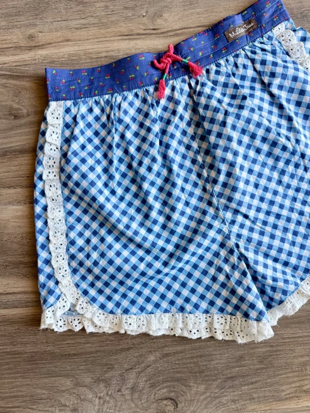 Coastal Cottage Girls Outfit Set Floral Top Gingham Shorts Matilda Jane‎